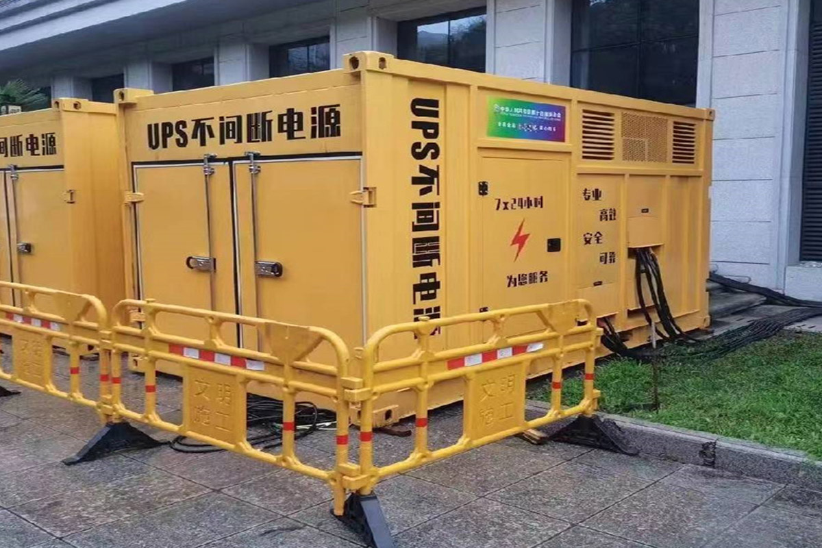 六盘水发电机租赁施工现场