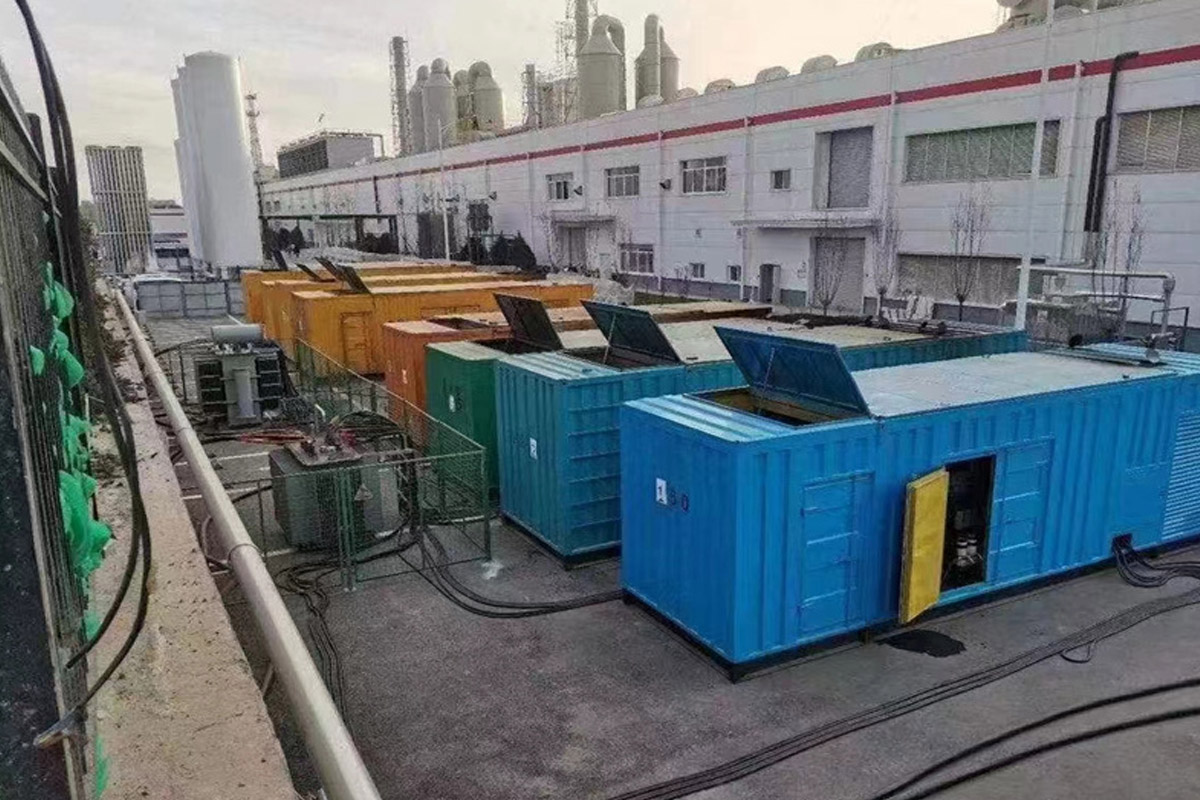 六盘水发电机租赁施工现场